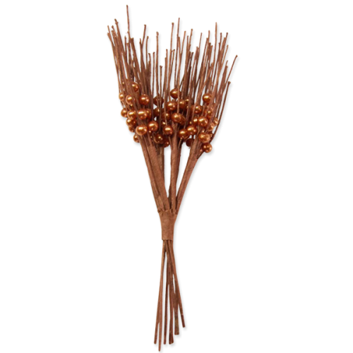 Přízdoba - větvička s perličkou 12cm (2ks/bal)