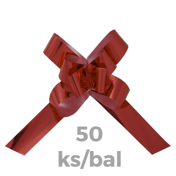 Stahovací mašle Basic 3/70 METAL - červená (50 ks/bal)