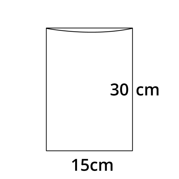 PP sáček plochý bez RZ - 150 x 300 mm - 30 my (100 ks/bal)