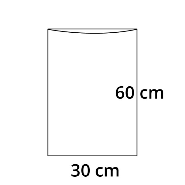 PP sáček plochý bez RZ - 30 x 60 cm - 30 my (100 ks/bal)