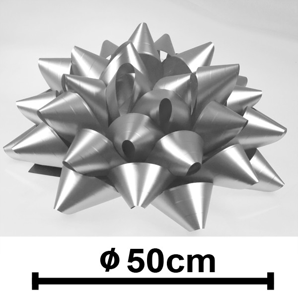 Fertiger DEKOSTERN  Ø 50 cm metallic - silber (1St.)