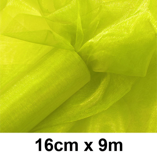 Organzaband - geschnitten 16 cm - hellgrün  (9m / Rolle)
