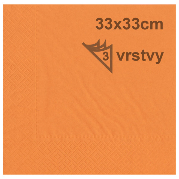 Servietten  33x33 cm - orange (20 St./ Verp.) 