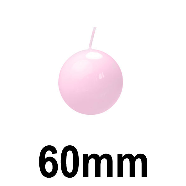 Deko - Kugelkerze, lackiert Ø 6 cm - rosa ( 1 St.)