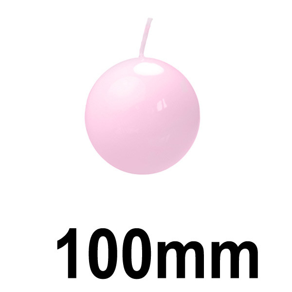 Deko - Kugelkerze, lackiert  Ø 10 cm - rosa ( 1 St.)