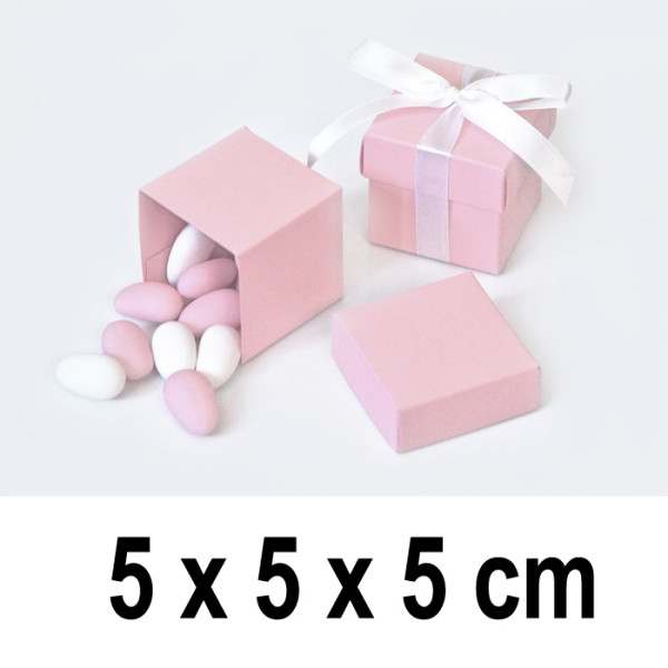 Geschenkbox CUBE 5 x 5 x 5 cm - rosa (10 St./ Verp.)