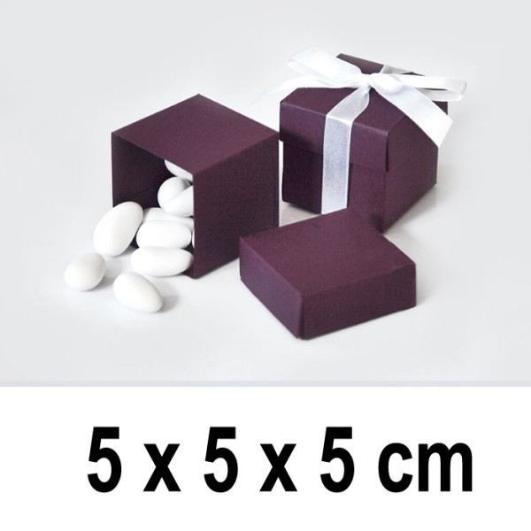 Geschenkbox CUBE 5 x 5 x 5 cm - violett (10 St./ Verp.)