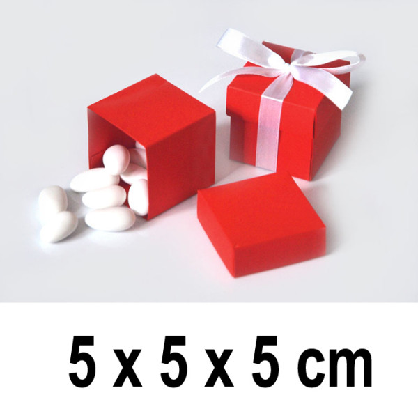 Geschenkbox CUBE 5 x 5 x 5 cm - rot (10 St./ Verp.)