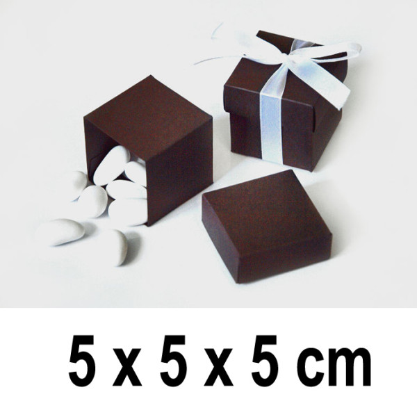 Geschenkbox CUBE 5 x 5 x 5 cm - braun (10 St./ Verp.)
