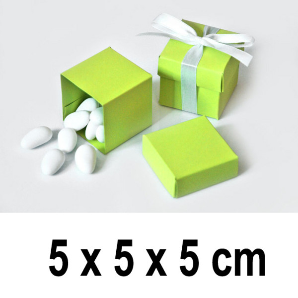 Geschenkbox CUBE 5 x 5 x 5 cm - grün (10 St./ Verp.)