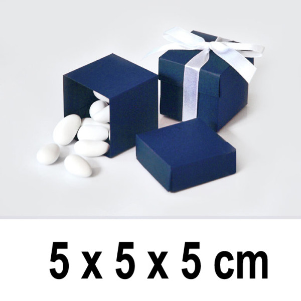Geschenkbox CUBE 5 x 5 x 5 cm - dunkelblau  (10 St. / Verp.)
