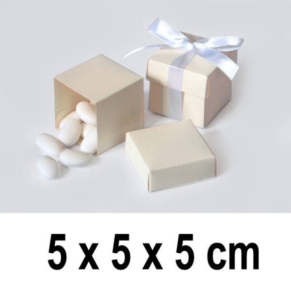 Geschenkbox CUBE 5 x 5 x 5 cm - elfenbein (10 St./ Verp.)