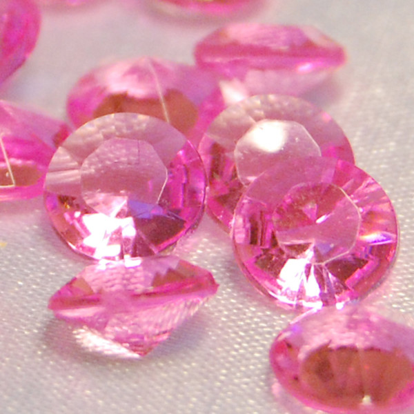 Dekosteine, Diamanten Ø 8 mm - rosa (ca. 380 St./ Verp.)