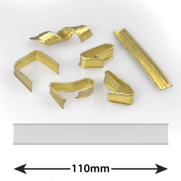 Pásky CLIPBAND - zlatá - 110 mm (50 ks / bal)