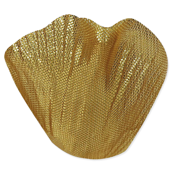 Rosenblätter aus Stoff 43x46 mm metallic gold  (100 St./ Verp.)