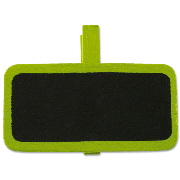 Namensschild - Taffel an der Klammer 4x2cm - hellgrün (12 St./ Verp.)