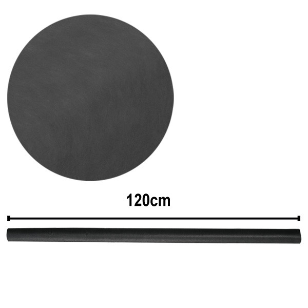 Vlieseline als Tischdekoration - 120 cm - schwarz ( 10 m / Rolle )