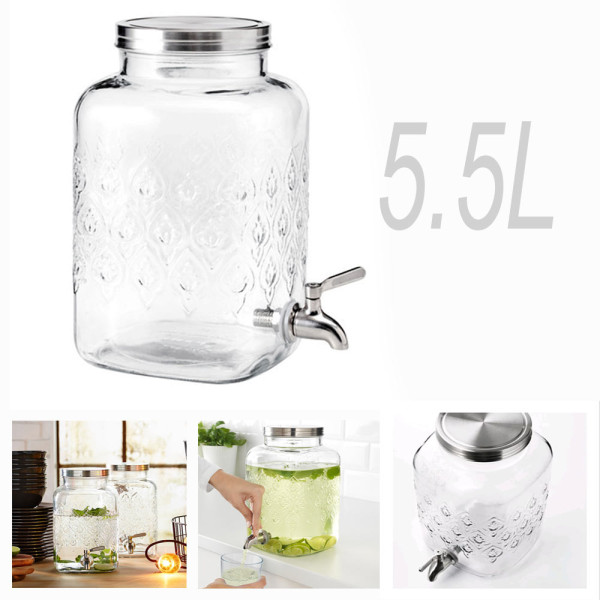 Glasbehälter mit Hahn - Vermietung (1 Stk)