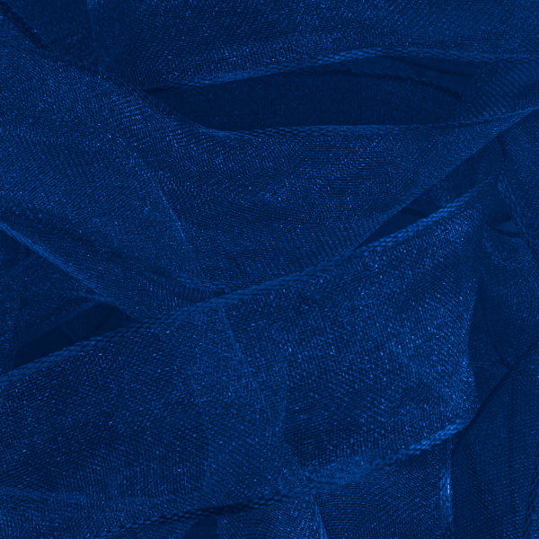Organzaband mit Draht TABARKA 25 mm - nächtlich blau ( 25 m / St.)