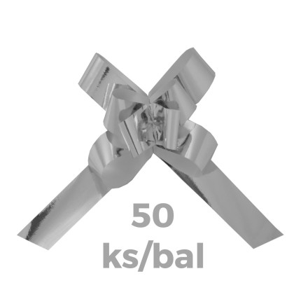 Stahovací mašle Basic 3/70 METAL - stříbrná (50 ks/bal)