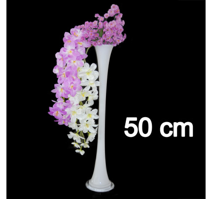 Weiße hohe Vase - Vermietung (1 Stk)