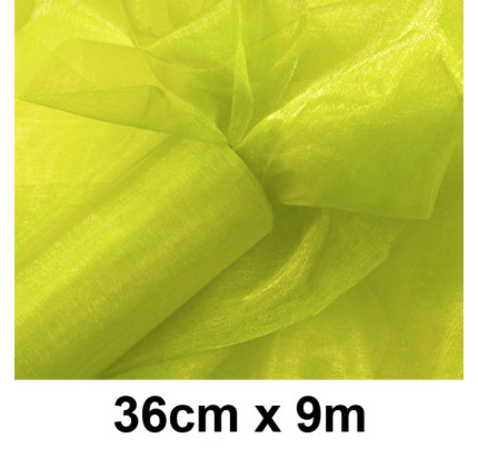 Organzaband 36 cm - hellgrün (9 m / Rolle )