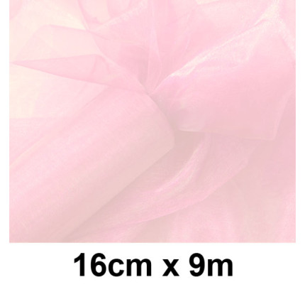 Organzaband - geschnitten 16 cm - rosa (9 m / Rolle)
