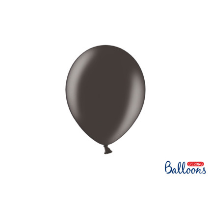 Balonek METALIK - Ø25 cm - černá ( 10 ks / bal )