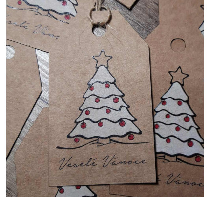 Weihnachten Geschenkanhänger - weiß Baum (10 St./Pkg) - 1 - B1847-0001-HAUPT-DE