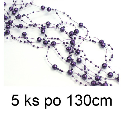 Perlengirlanden 1,3 m - violett ( 5 St. / Verp. )