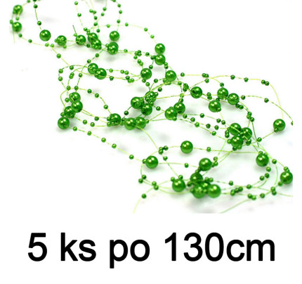 Perlengirlanden 1,3 m - grün  ( 5 St / Verp. )