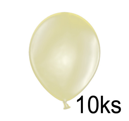Balonek METALIK -  Ø25 cm - krémová (10 ks/bal)