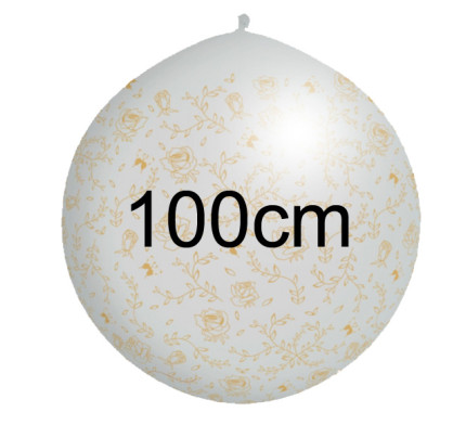 Superbalon POTISK - Ø100cm - růže zlatá (1ks)