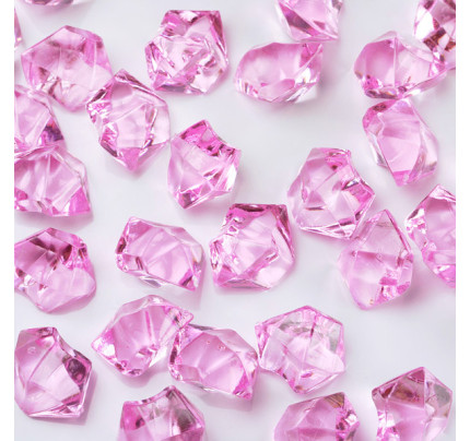 Deko - Kristalle - rosa ( 50 St./ Verp.)