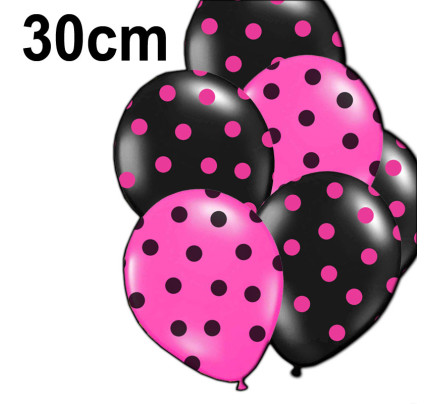 Luftballons mit Tupfen - Ø 30 cm (10 Stk/Pkg)