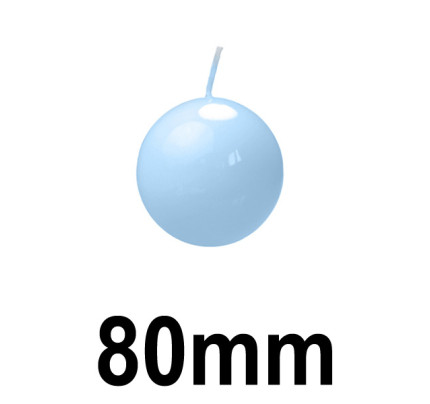 Deko - Kugelkerze, lackiert  Ø 8 cm - hellblau ( 1 St.)