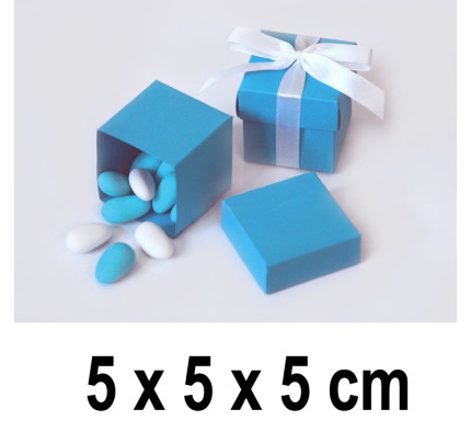Geschenkbox CUBE 5 x 5 x 5 cm - azurblau(10 St./ Verp.)