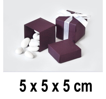 Geschenkbox CUBE 5 x 5 x 5 cm - violett (10 St./ Verp.)