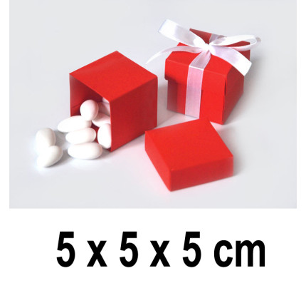 Geschenkbox CUBE 5 x 5 x 5 cm - rot (10 St./ Verp.)