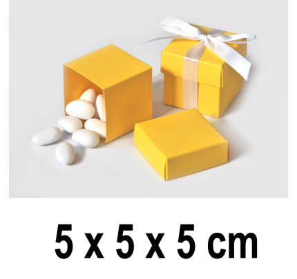Geschenkbox CUBE 5 x 5 x 5 cm - gelb (10 St./ Verp.)