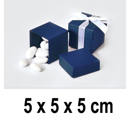 Geschenkbox CUBE 5 x 5 x 5 cm - dunkelblau  (10 St. / Verp.)