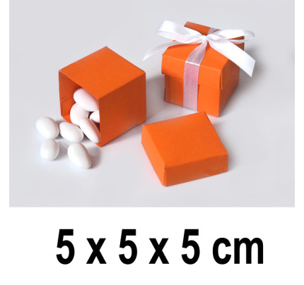 Geschenkbox CUBE 5 x 5 x 5 cm - orange (10 St./ Verp.)