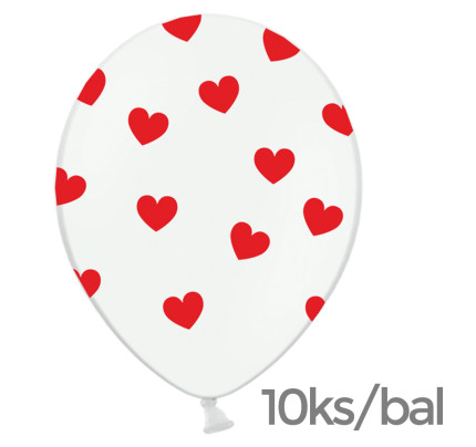 Balonky SRDÍČKA - Ø 30 cm ( 10 ks/bal )
