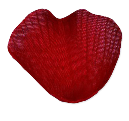 Rosenblätter aus Stoff 43x46mm - bordeauxrot (100 St./ Verp.)