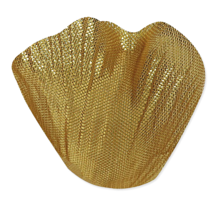 Rosenblätter aus Stoff 43x46 mm metallic gold  (100 St./ Verp.)