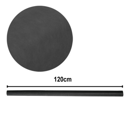 Vlieseline als Tischdekoration - 120 cm - schwarz ( 10 m / Rolle )