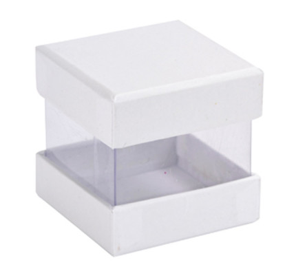 Geschenkbox, 4 x 4 x 4 cm - weiß (6 St./ Verp.)