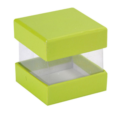 Geschenkbox, 4 x 4 x 4 cm - grün ( 6 St./ Verp.)