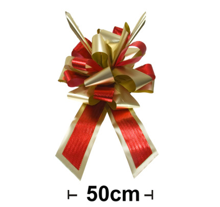 Riesenschleife Ø 50 cm - rot/gold (1St.)