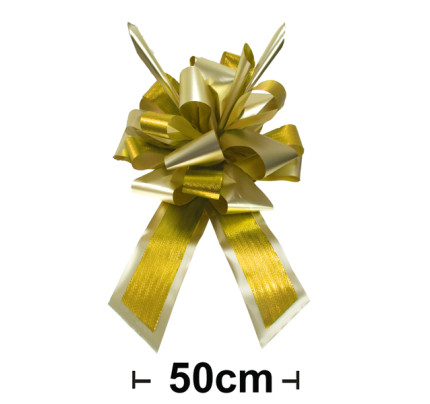 Riesenschleife Ø 50 cm - gelb/gold (1St.)
